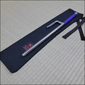 Jutte 6 - Stainless steel polished finish with purple cord