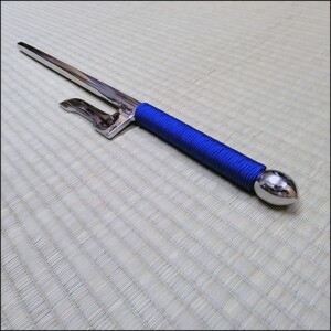 Jutte 4 - Stainless steel polished finish with blue cord