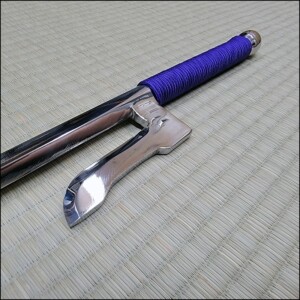 Jutte 4 - Stainless steel polished finish with purple cord