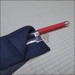 Jutte 3 - Stainless steel polished finish with red cord